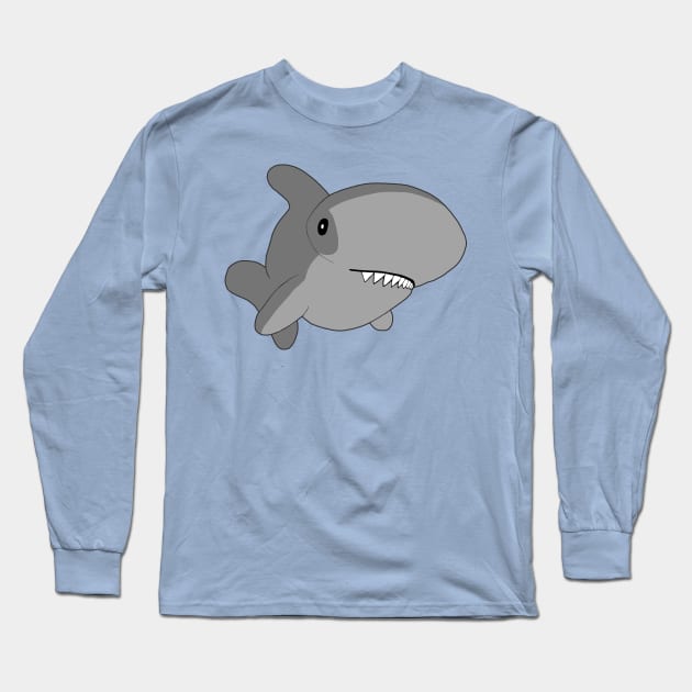 Dorky Shark Long Sleeve T-Shirt by Kristal Stittle